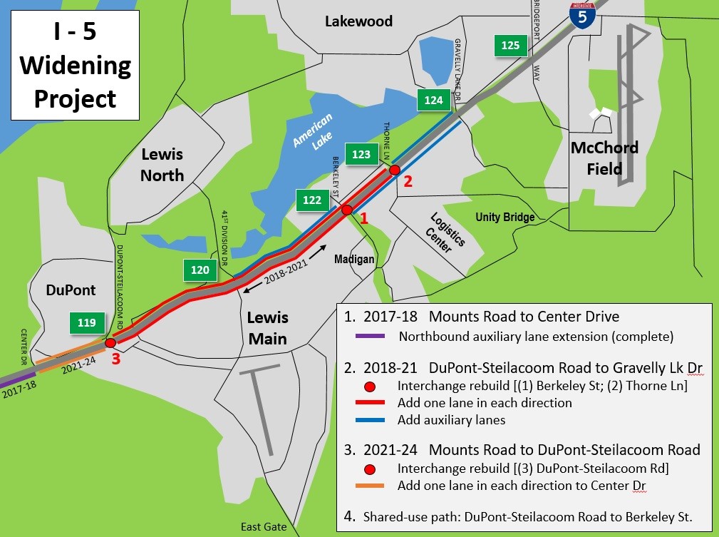 Overnight I5 lanes, ramp closures near JBLM this week Article The