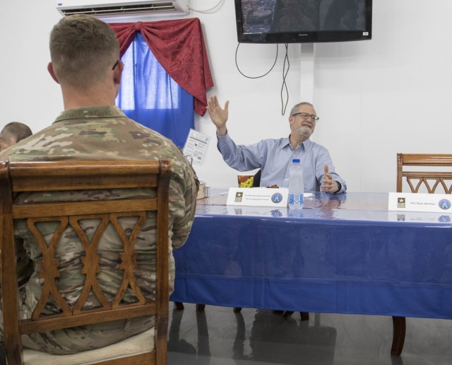American Ambassador to Kuwait Visits Soldiers at Camp Buehring