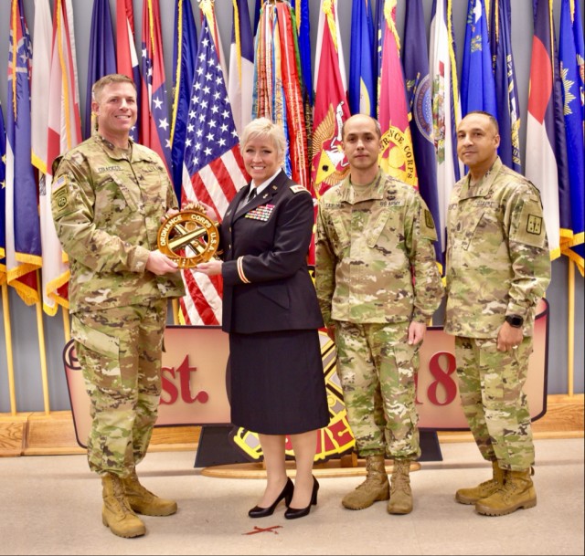CW5 Pennie Temmerman receives the Ordnance Crest