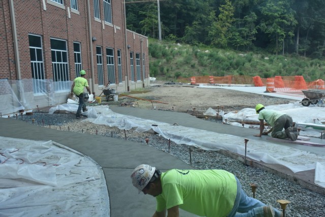Exterior paving work