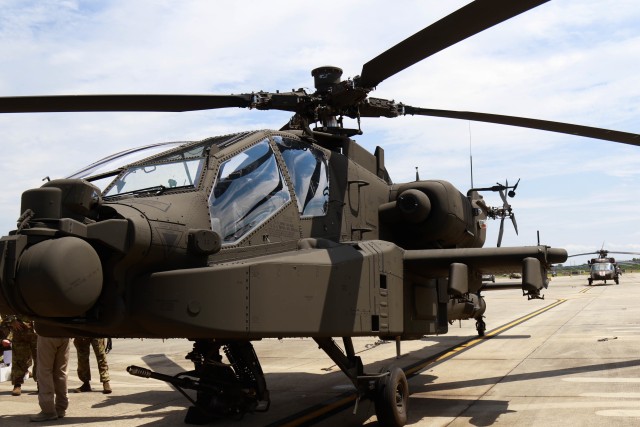 82nd Combat Aviation Brigade receives their initial fielding of the new Echo Model Apache.