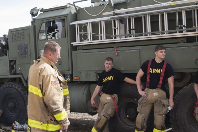 Indiana Guard firefighters train at Muscatatuck Urban Training Center