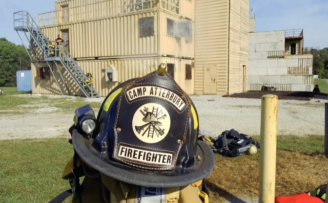 Indiana Guard firefighters train at Muscatatuck Urban Training Center