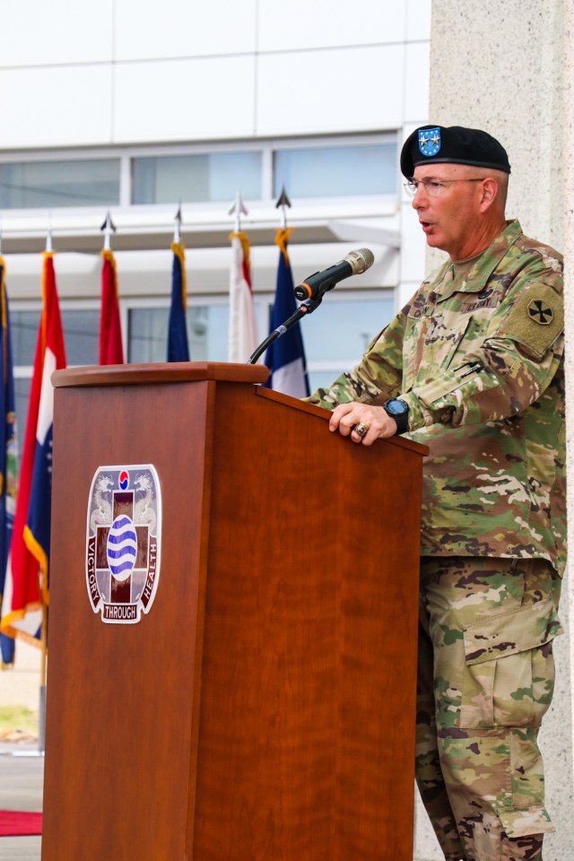 Maj. Gen. Daniel Christian delivers opening remarks