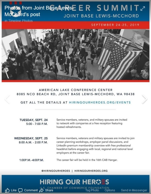 JBLM hosts 6th annual career summit Sept. 24-25