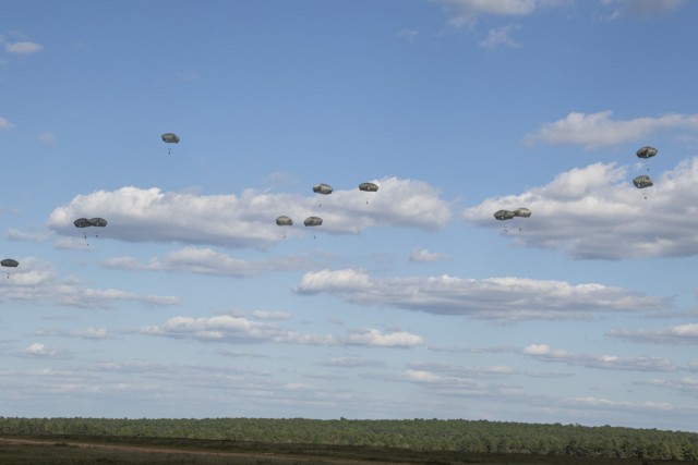 XVIII Airborne Corps troopers jump for first time following year-long deployment