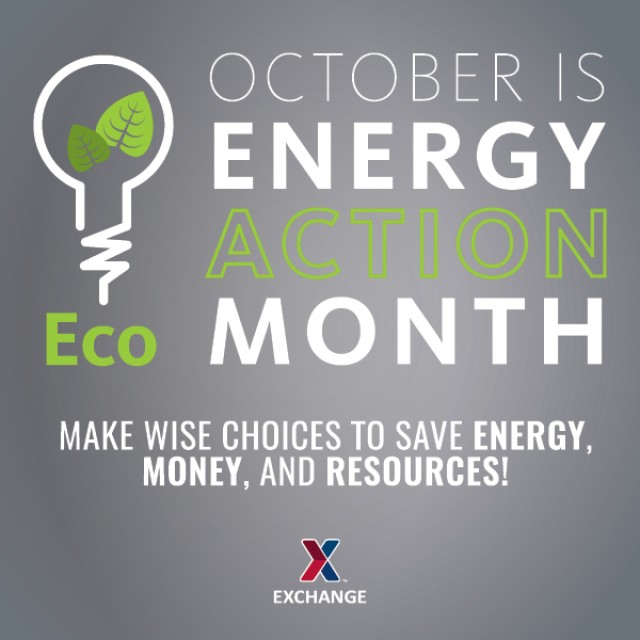 Military shoppers can light up savings during Energy Action Month with the Exchange