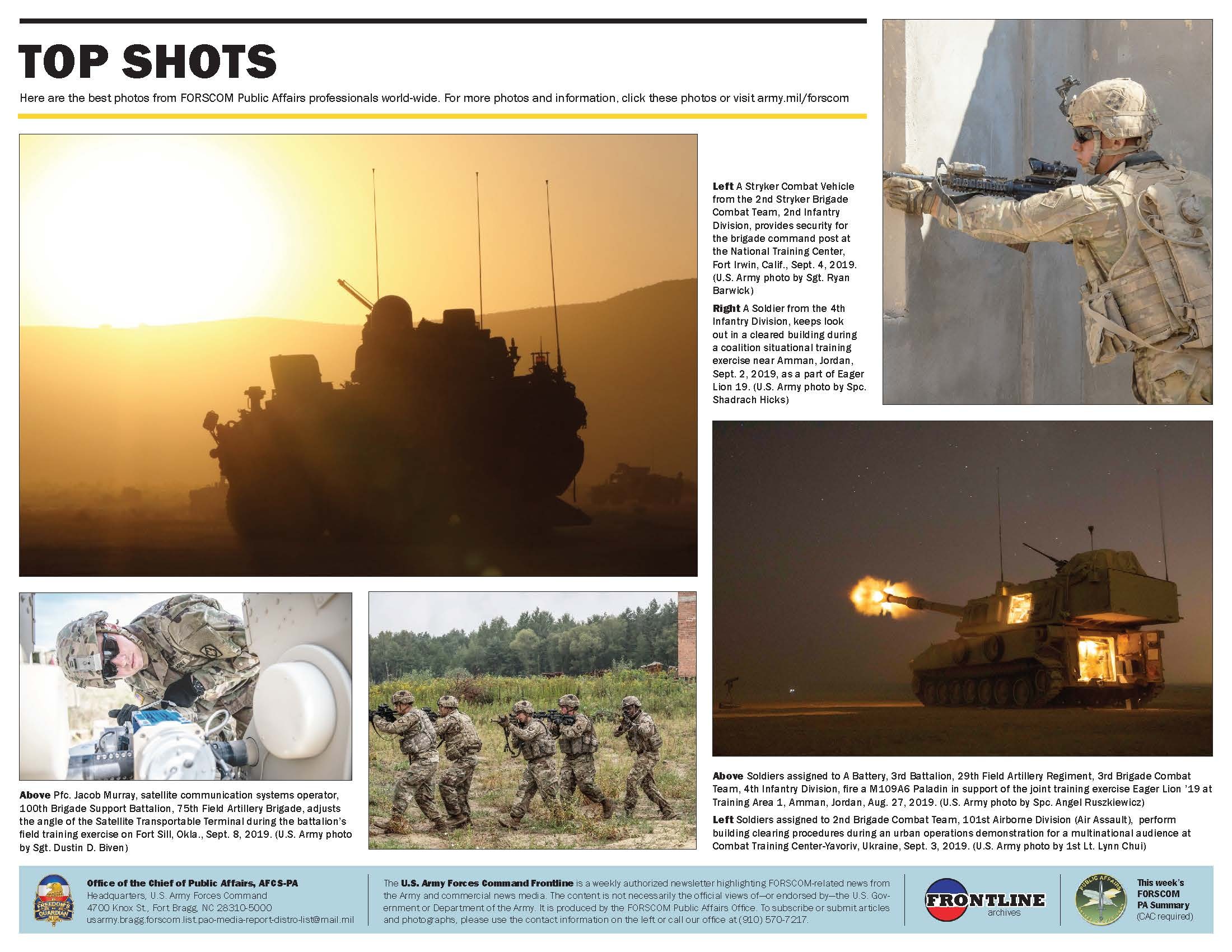 FORSCOM FRONTLINE NEWSLETTER | Article | The United States Army