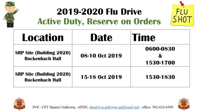 Fort Knox officials advise early flu vaccinations to maintain readiness