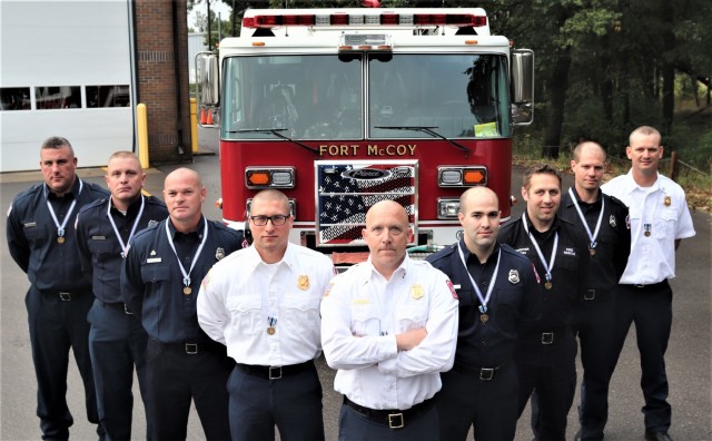 Fort McCoy firefighters receive humanitarian awards for 2018 flood response in local communities