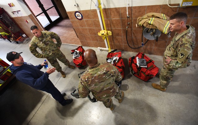 Garrison leaders participate in annual firefighter training exercise