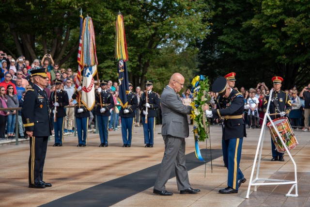 Placing Wreath