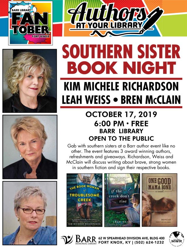 Barr library will host three fiction writers at Southern Sister Book Night Oct. 17 for Fantober