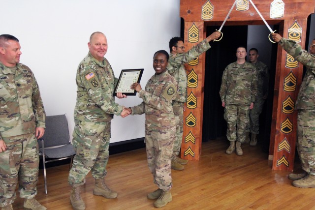 SGT Davis, 780 MI BDE NCO Induction ceremony