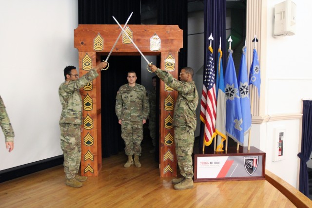 SGT Hornbeck, 780 MI BDE NCO Induction ceremony