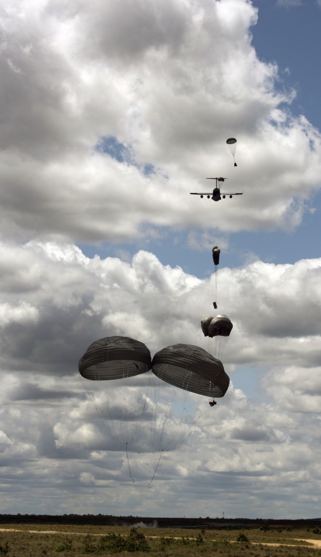 New parachute system tested at Ft. Bragg for faster low altitude airdrops