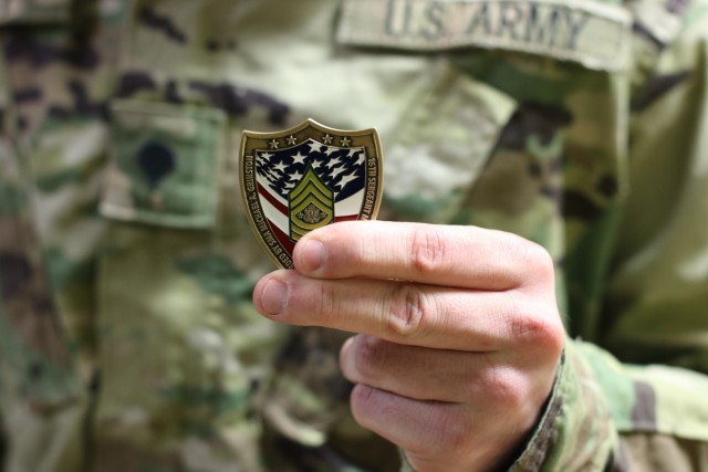 Sgt. Major of the Army Micheal A. Grinston visits 1st Theater Sustainment Command barracks