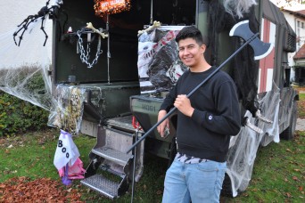Children and parents donned their costumes as witches, wizards and ghouls for the annual Trunk-or-Treat event on Friday, Oct 25. 1st Battalion 4th Infantry Regiment hosted its popular annual Halloween party in the battalion parking lot again this year.