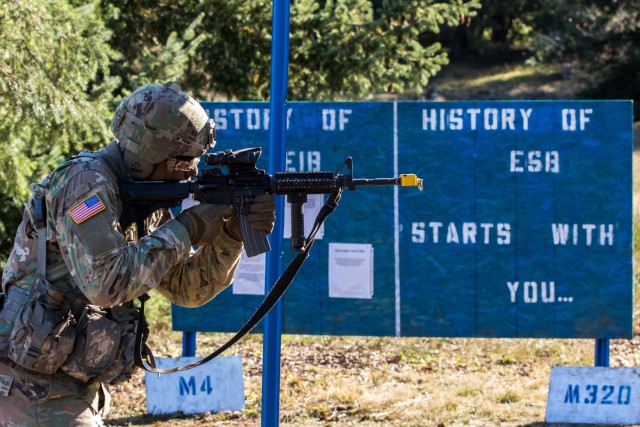 2nd Lt. Barton Sets His Sights on Lancer Brigade's Expert Soldier Badge