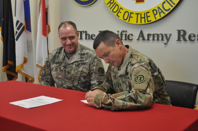 Commanding General Administers Oath to Inspectors General