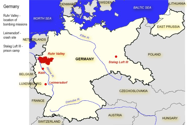 Map of Germany with highlights