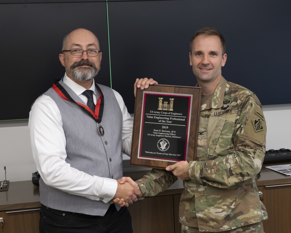"Taxpayer Advocate" Sean Dawson, 2019 Army Corps Value Engineer of the