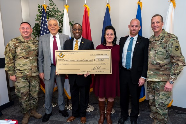 Tobyhanna Chapter of the Association o the United States Army donation presentation to the Veterans Resource Coalition of Northeastern Pennsylvania