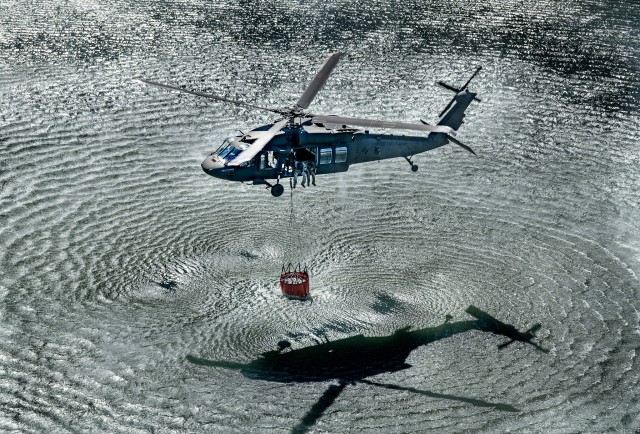 Kansas National Guard helps fight fires with helicopters