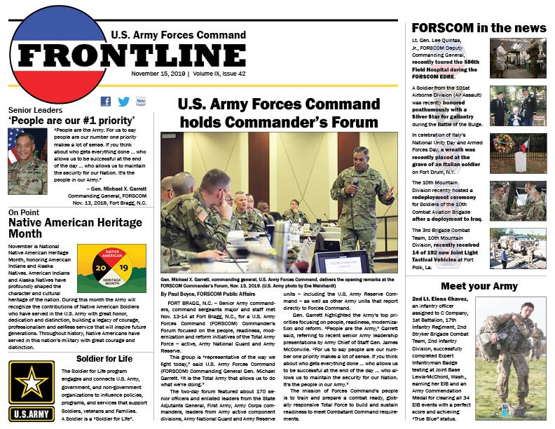 FORSCOM FRONTLINE | Article | The United States Army