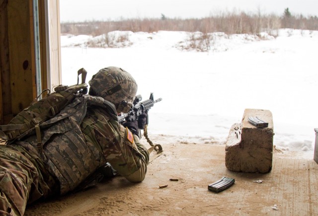 Rounds down range