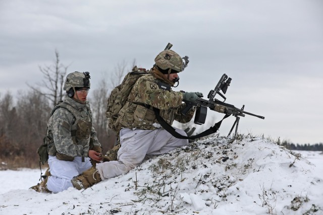 Platoon live fire certification in the snow
