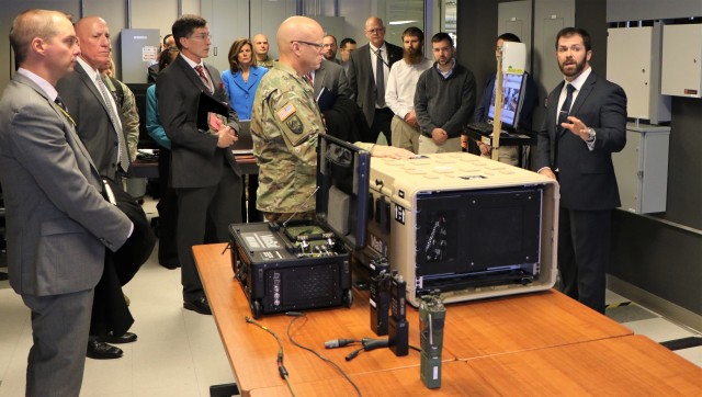 C5ISR Center hosts CCDC commander for town hall, lab tours