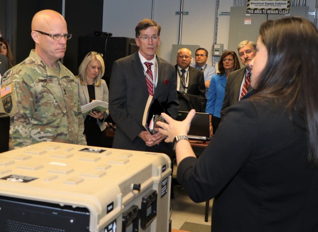 C5ISR Center hosts CCDC commander for town hall, lab tours