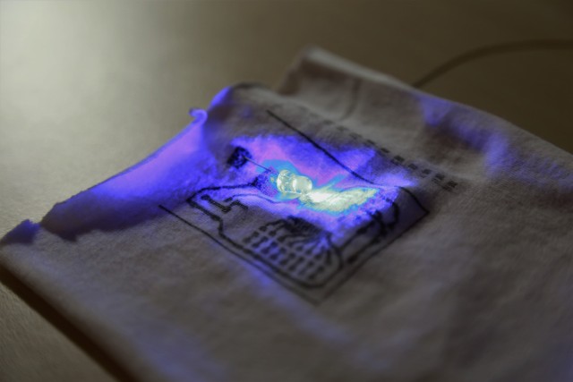 Conductive, flexible, silver ink circuitry