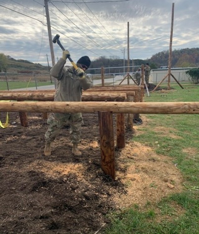 West Virginia Guard engineers complete JROTC obstacle course