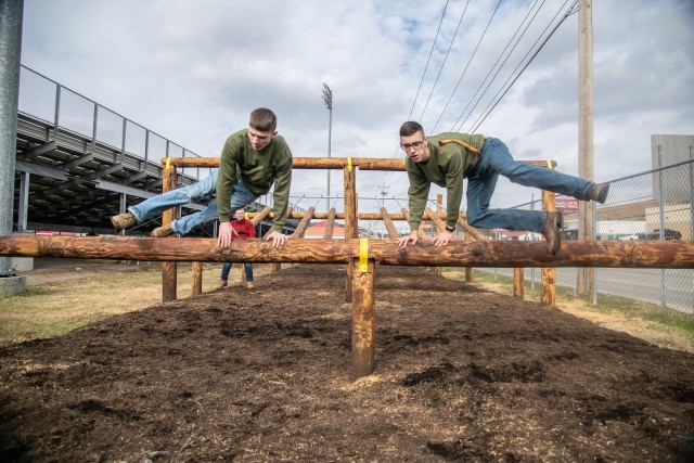 West Virginia Guard engineers complete JROTC obstacle course