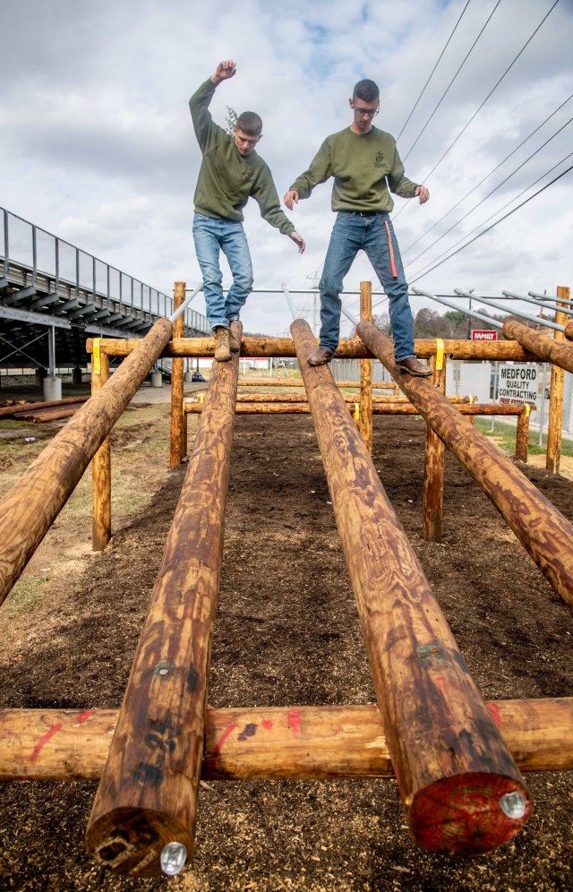 West Virginia Guard engineers complete JROTC obstacle course