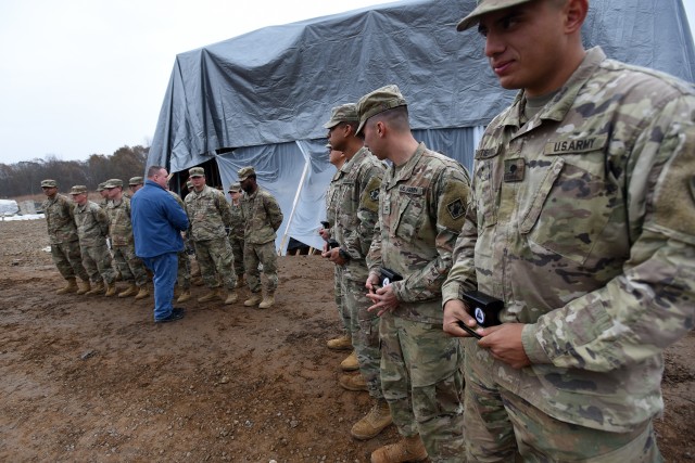 Range used by 19th Engineer Battalion for explosives training also being constructed by them