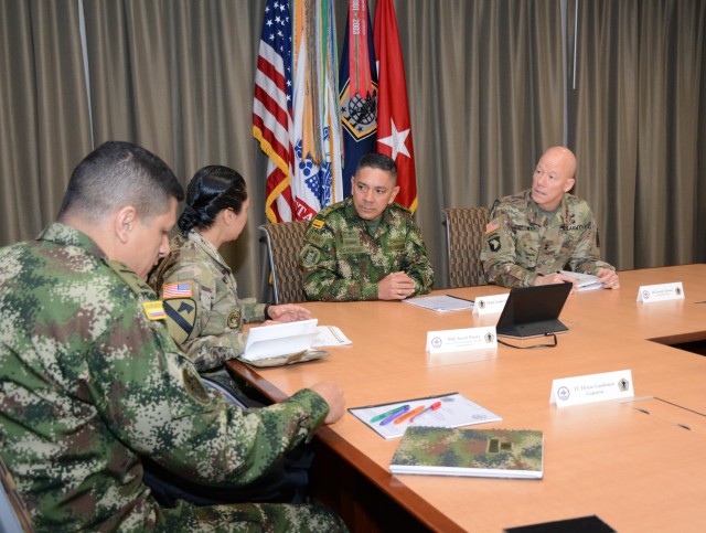 HRC leaders discuss personnel, talent management with delegation from Colombian army