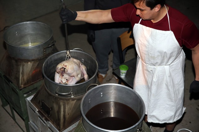 Into the fryer