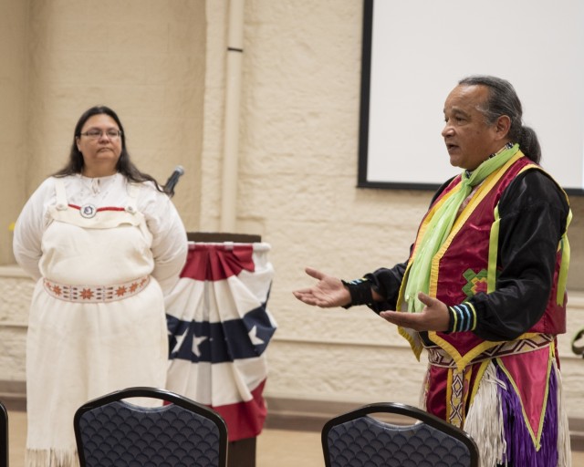 Bekaadiziikwe (Quiet Woman) shares Ojibwa heritage at RIA Observance