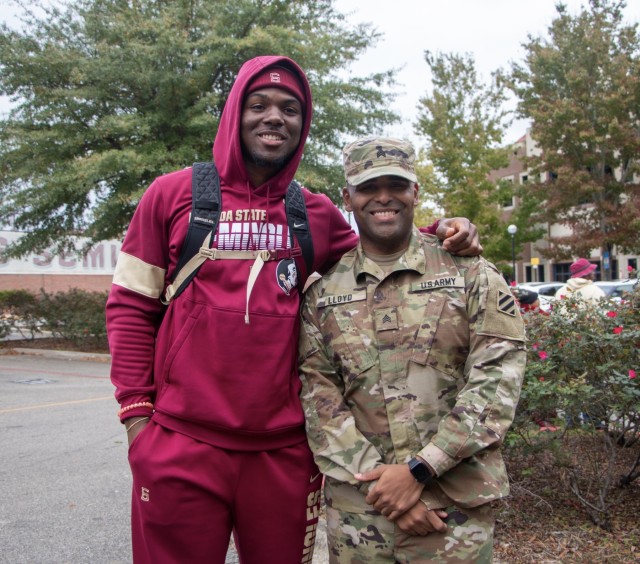 703rd BSB Soldiers recognized at Florida State University Military Appreciation Football Game