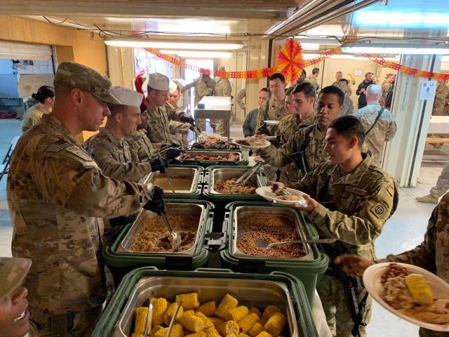 Dogface Soldiers, Panther Brigade Celebrates Thanksgiving in Kandahar, Afghanistan