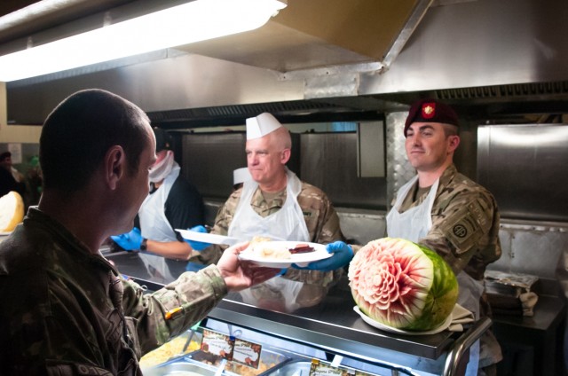 Dogface Soldiers, Panther Brigade Celebrates Thanksgiving in Kandahar, Afghanistan