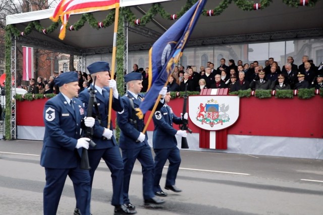 Mich. Guard affirms partnership at Latvia Independence Day parade