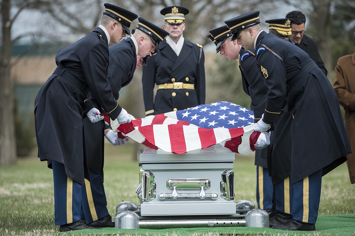 Military funeral honors and escort