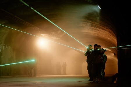 Soldiers demonstrate how to integrate maneuver forces with enablers for CWMD operations in an Underground Facility in South Korea. (U.S. Army photo by Spc. John Che)