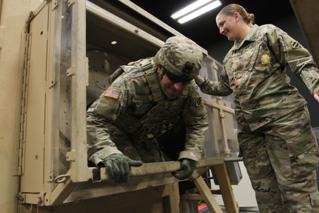 ROLLOVER, ROLLOVER, ROLLOVER! Marne NCOs train in rollover egress