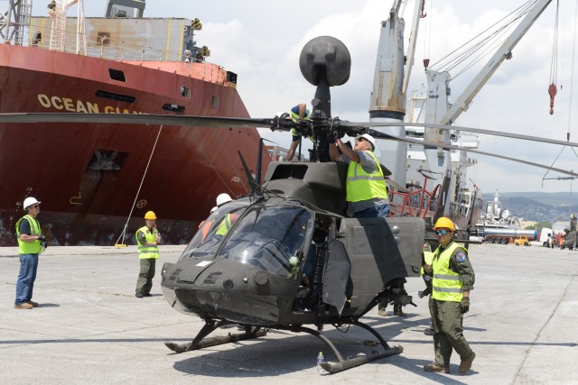 OH-58D Kiowa Warrior helicopter unloaded