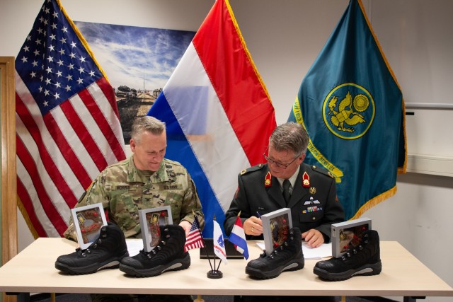 US Army and Royal Netherlands Army co-sign agreement to enhance mission capabilities
